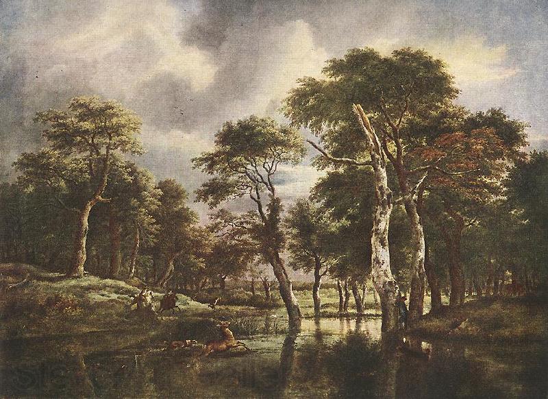 Jacob van Ruisdael The Hunt Norge oil painting art